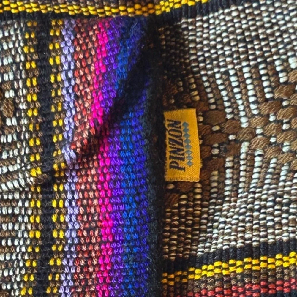 Bohemian Pinzon‎ Woven Drawstring Backpack Multi Color Stripes Triba DO NOT BUY